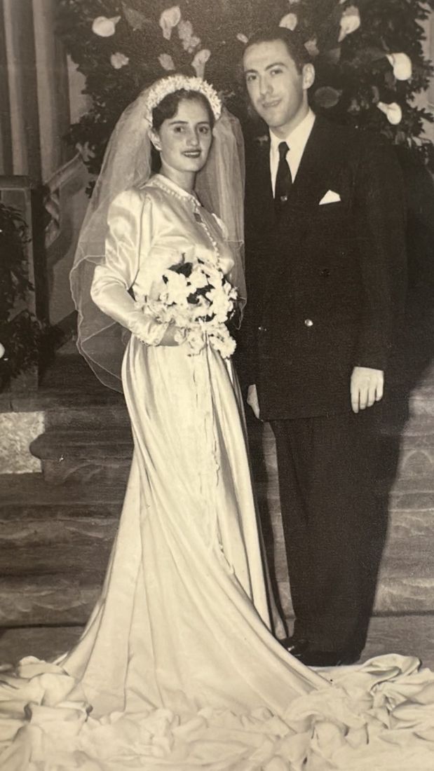 Papi and Babi on their wedding day, Brooklyn, 1951